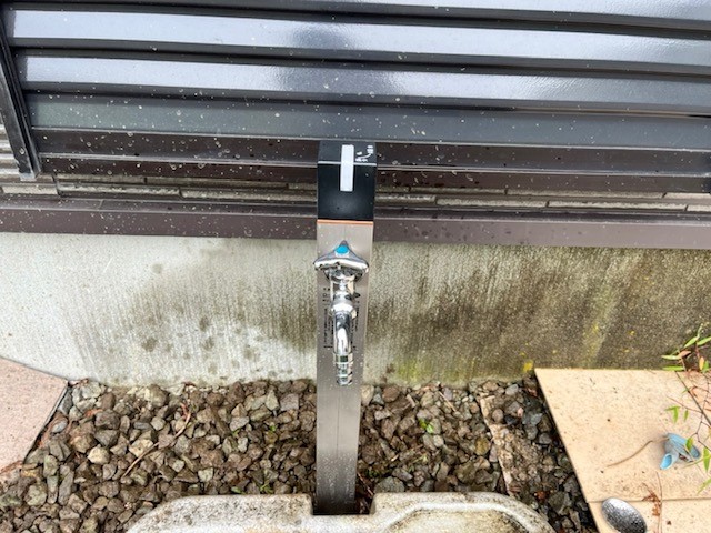 交換後の外部水栓です。