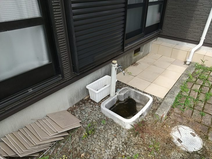 交換前の水栓です。